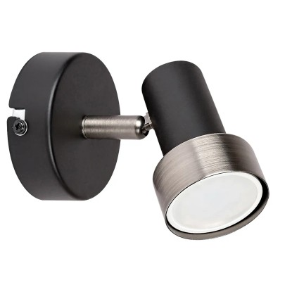 Rábalux Konrad beltéri fali spot lámpa matt fekete GU10 1xMAX50W IP20
