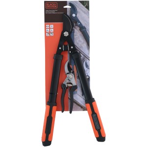 Black+Decker kerti ollókészlet: Gallyvágó és metszőolló a pontos vágásokhoz.