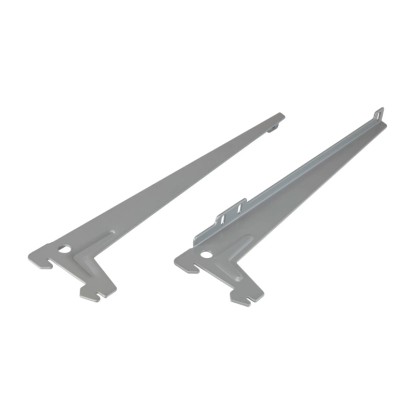 Egyfuratos polctartó ezüst 28 cm 2 darab