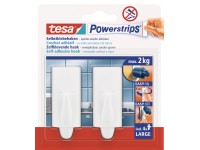 tesa Powerstrips nyom nélkül eltávolítható nagy akasztó fehér 2 db 4 ragasztó