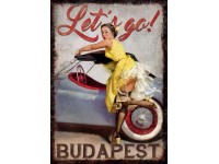 Mágneses képeslap - Let's go! Budapest