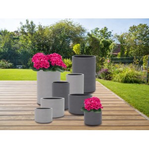 Fiberstone anyagból készült sötétszürke virágcserép átmérő 42 cm x 63 cm