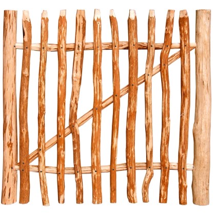 Kerti kapu léckerítéshez gesztenyebarna natúr 90 cm x 100 cm