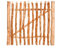 Kerti kapu léckerítéshez gesztenyebarna natúr 90 cm x 100 cm