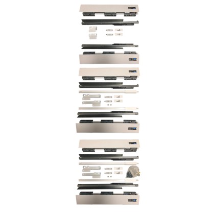Hettich vezetősínszett 1 cm x 14+2 cm x 28