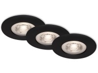 Brilo Kulana süllyesztett Dim LED lámpa-szett 5 W 3000 K 3 db matt fekete