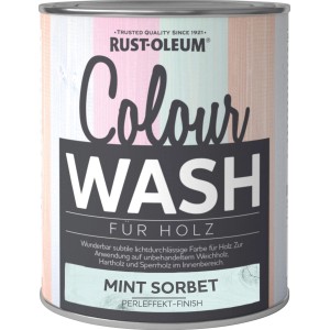 Rust-Oleum Colour Wash Mint Sorbet, gyöngyházfényű effekt festék fához, beltéri használatra.