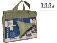 Napvitorla 3 m x 3 m x 3 m mohazöld színű poliészter