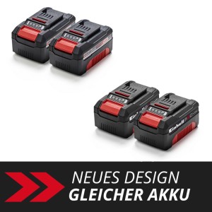 Einhell Power X-Change akkumulátor szett, 2x 18 V, 4 Ah, elektromos szerszámokhoz.
