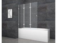 Aurlane Silver Elegance kádparaván 120 cm x 140 cm krómszínű 3 szárnyú Aurlane Silver Elegance kádparaván 120 cm x 140 cm krómszínű 3 szárnyú