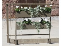 Dieda Linus virágláda kitöltő elem szögletes alumínium 100 cm x 100 cm taupe