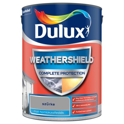 Dulux Weathershield Complete Protection homlokzatfesték szürke 4,5 l