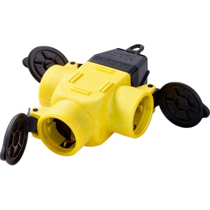 Védőérintkezős lengőaljzat 3 utas sárga-feket