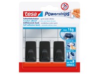 tesa Powesrtrips nyom nélkül eltávolítható kis akasztó négyszögletes fekete tesa Powesrtrips nyom nélkül eltávolítható kis akasztó négyszögletes fekete