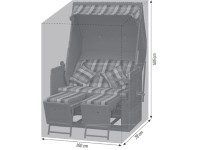 Acamp védőtakaró strandkosárhoz 160 cm x 79 cm-ig