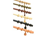 Gardinia Lugano teljes stílusos karnisgarnitúra 28 mm fenyő 120 cm