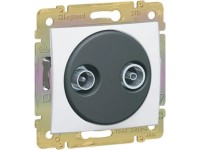 Legrand TV- rádióaljzat + fedél Valena végzáró fehér