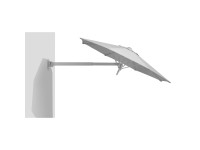 Schneider Muro függő napernyő 250 cm átmérő ezüst-szürke kézi nyitóval