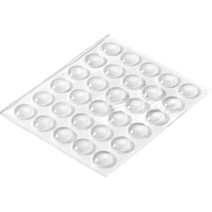 Hettich ütköző, 30 db átlátszó, öntapadó ajtóütköző Ø 2,5 mm.