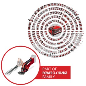 Einhell Power X-Change akkus fű- és bokornyíró GE-CG 18/100 Li-Solo Power X-Change akkumulátorral.