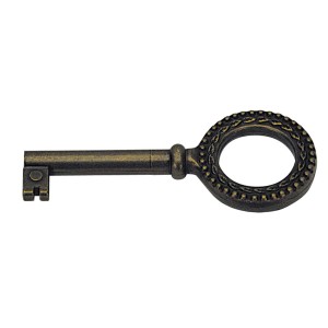 Hettich tollas kulcs, 75 mm, barnított acél bútor- és szekrényzárakhoz.