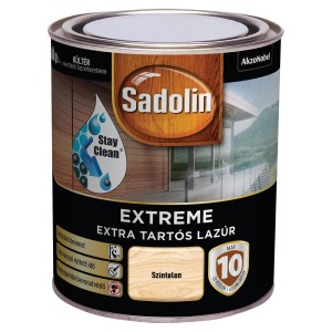 Sadolin Extreme fa lazúr, színtelen, a fa felületek tartós védelmére és kialakítására.