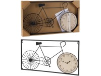 Fali óra fém és fa bicikli 60 cm x 32 cm x 5 cm