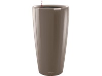 Lechuza Rondo Premium oszlopkaspó 33 cm átmérő x 56 cm szürkésbarna magasfényű