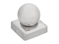 Négyszögletes oszlopsapka gömbbel rozsdamentes acél 71 mm x 71 mm Négyszögletes oszlopsapka gömbbel rozsdamentes acél 71 mm x 71 mm