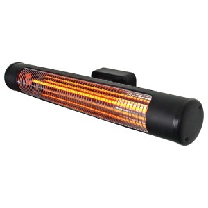 Fekete Infrae Base fűtőtest húzózsinórral, 750/1500 W, beltéri és kültéri használatra.