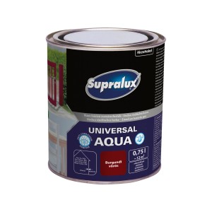 Supralux Universal Aqua zománcfesték, burgundi, 0,75l.