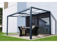 Floraworld Air 2 terasztető alumínium antracit 392 cm x 305 cm Floraworld Air 2 terasztető alumínium antracit 392 cm x 305 cm