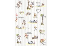Komar vlies fotótapéta Winnie Pooh - Stripes 200 cm x 280 cm