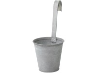 M Collections Vintage cink függő virágtartó 16 cm x 35 cm Szürke