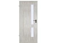 Lemezelt beltéri ajtólap Zaria 4 / 4 Szürke Tölgy 75 cm x 210 cm balos