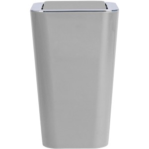 Wenko Candy Grey kozmetikai szemetes, 6 l, lengő fedéllel és króm díszítéssel.
