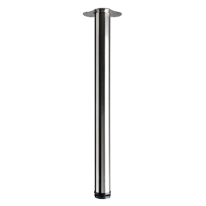 Hettich asztalláb 60 mm x 700 mm rozsdamentes acél hatású szerelőlappal