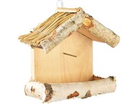 Madáretető zsúptetős nyírfából