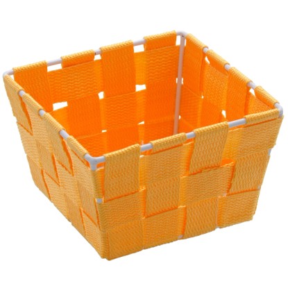 Wenko Adria Mini Square tárolókosár 9 cm x 14 cm x 14 cm narancssárga
