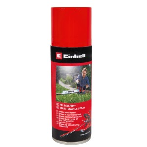 Einhell 200ml ápoló spray sövényvágókhoz, piros-ezüst flakon.
