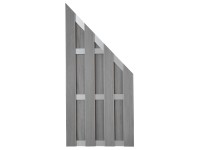 GroJa kész kerítés ferdén levágott szürke 84,3 cm x 180 cm / 90 cm
