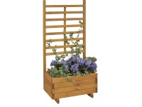Gaspo Gmunden ültetőláda futtatóráccsal 140 cm x 68 cm x 37 cm mézbarna