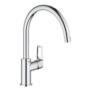 Grohe QuickFix Start Loop konyhai csaptelep, króm, egykaros, magas kifolyócsővel.