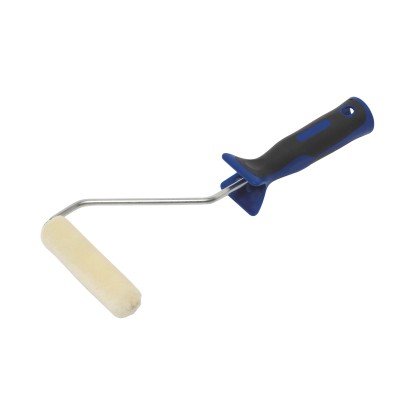 LUX-TOOLS velúr festőhenger kétkomponensű nyéllel fekete-kék 10 cm