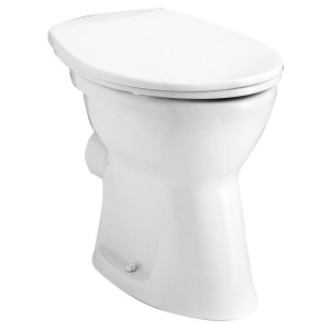 Fehér, alsó kifolyású WC-csésze WC-szettként.