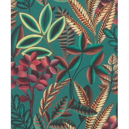 Rasch Florentine III tapéta kék grafikus levél mintás