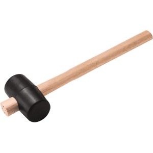 LUX Classic 54 mm-es gumikalapács kőrisfa nyéllel a kíméletes kalapáláshoz.