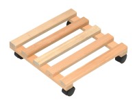 Virágtartó gurulós négyszögletes bükk 35 cm  x 35 cm