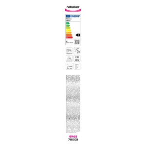 Energiacímke t.b.t. beépíthető lámpához LED technológiával.