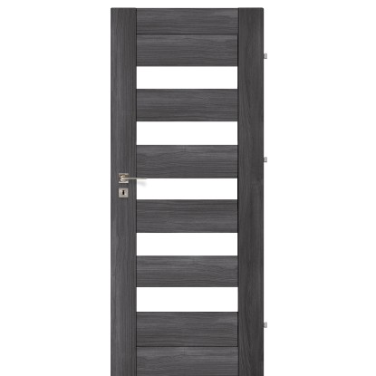 Keretes beltéri ajtólap Novara 10 Antracit 75 cm x 210 cm jobbos